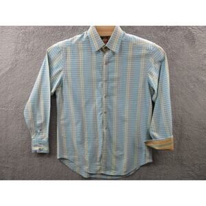ROBERT GRAHAM Shirt Mens Medium Long Sleeve Pastel Colors Plaid Button Up Shirt